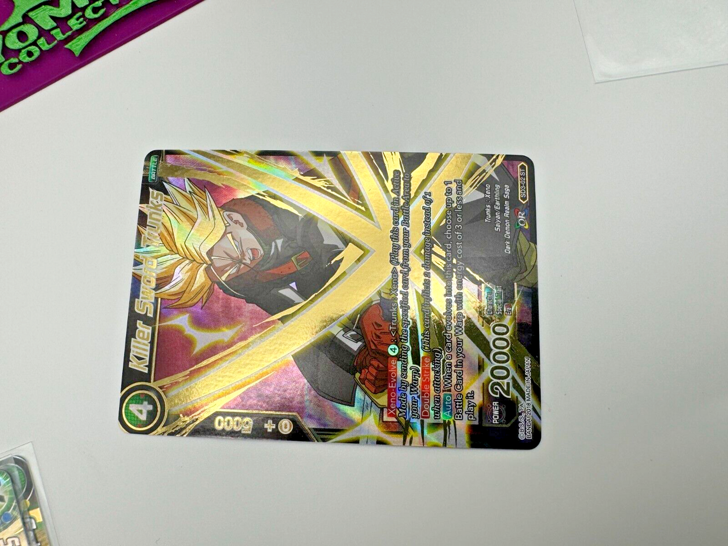 2018 Dragon Ball Z TCG Killer Sword Trunks SD3-02 ST Gold Foil The Dark Invasion