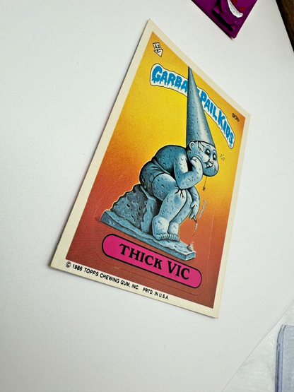 1986 Topps Garbage Pail Kids Series 3 THICK VIC # 90b GPK Sticker MADE IN USA