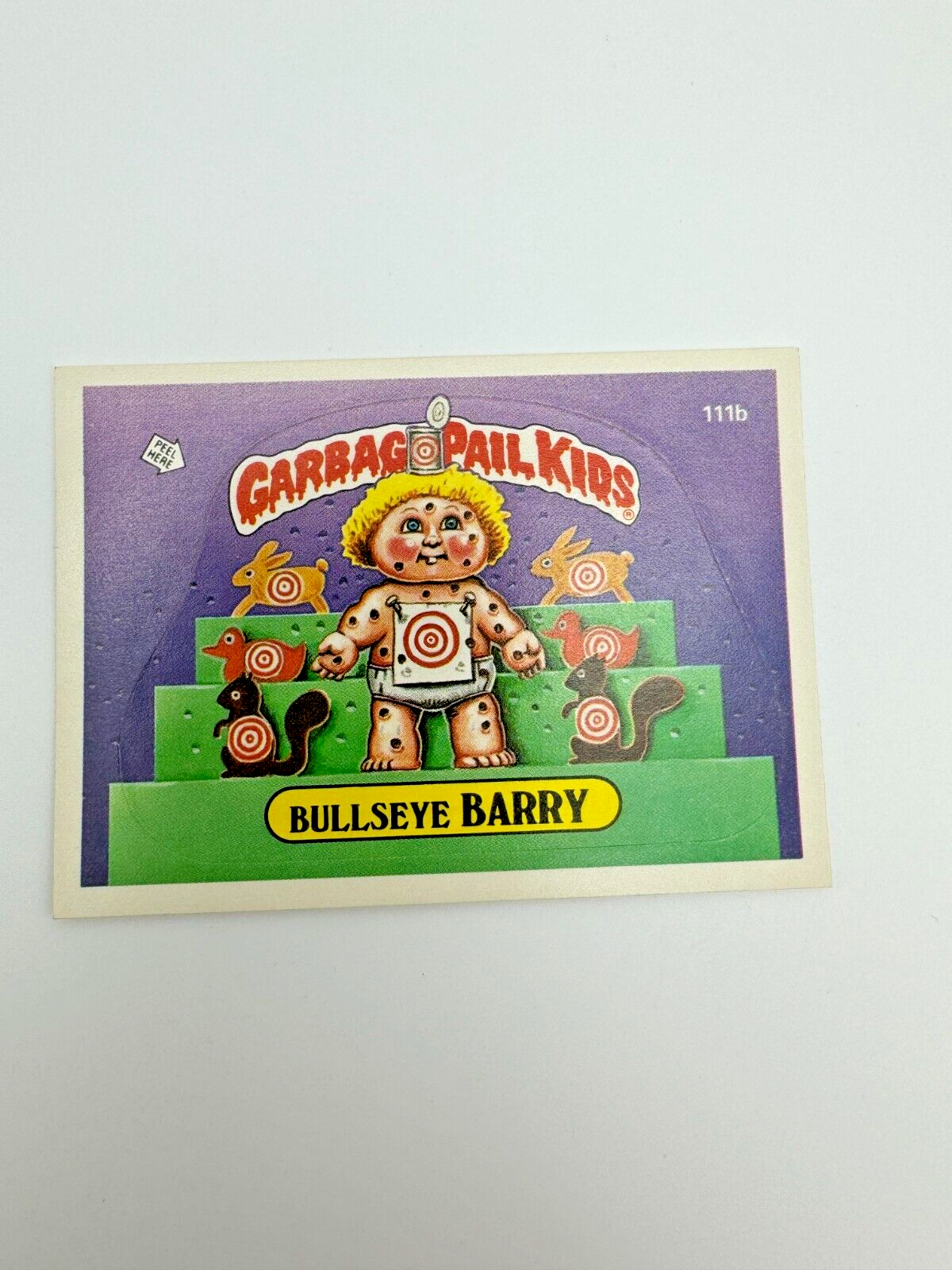 1986 Topps Garbage Pail Kids Series 3 Bullseye Barry / Teacher # 111b GPK USA