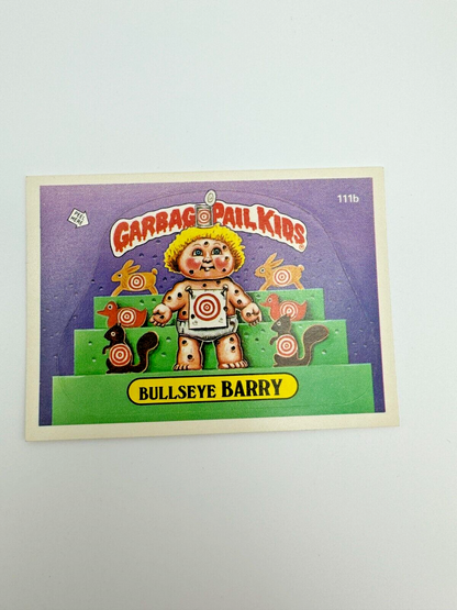 1986 Topps Garbage Pail Kids Series 3 Bullseye Barry / Teacher # 111b GPK USA