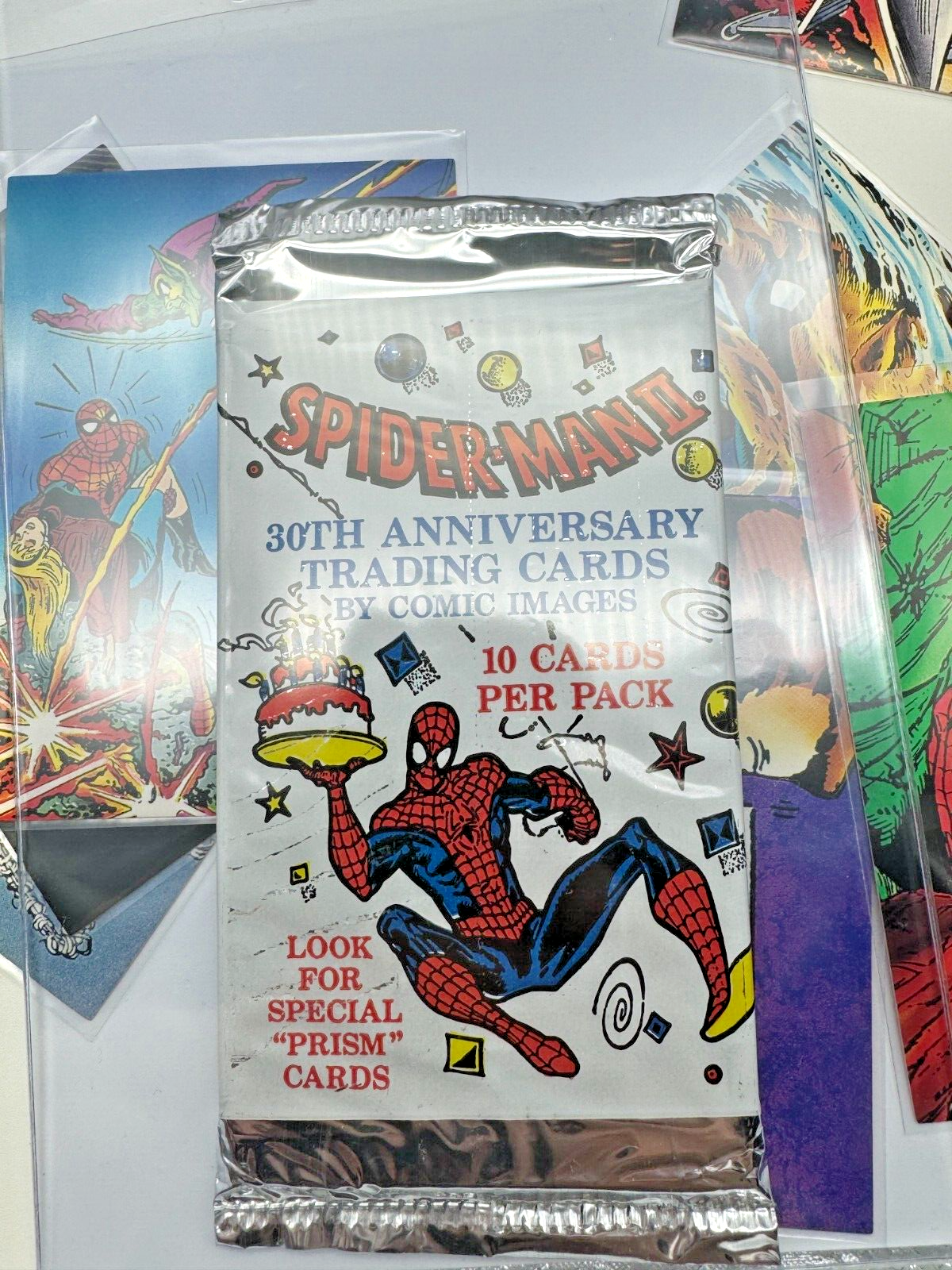 VINTAGE 1992 MARVEL COMIC IMAGES SPIDER-MAN 2 30TH ANNIVERSARY CCG 1 x Pk +GIFT