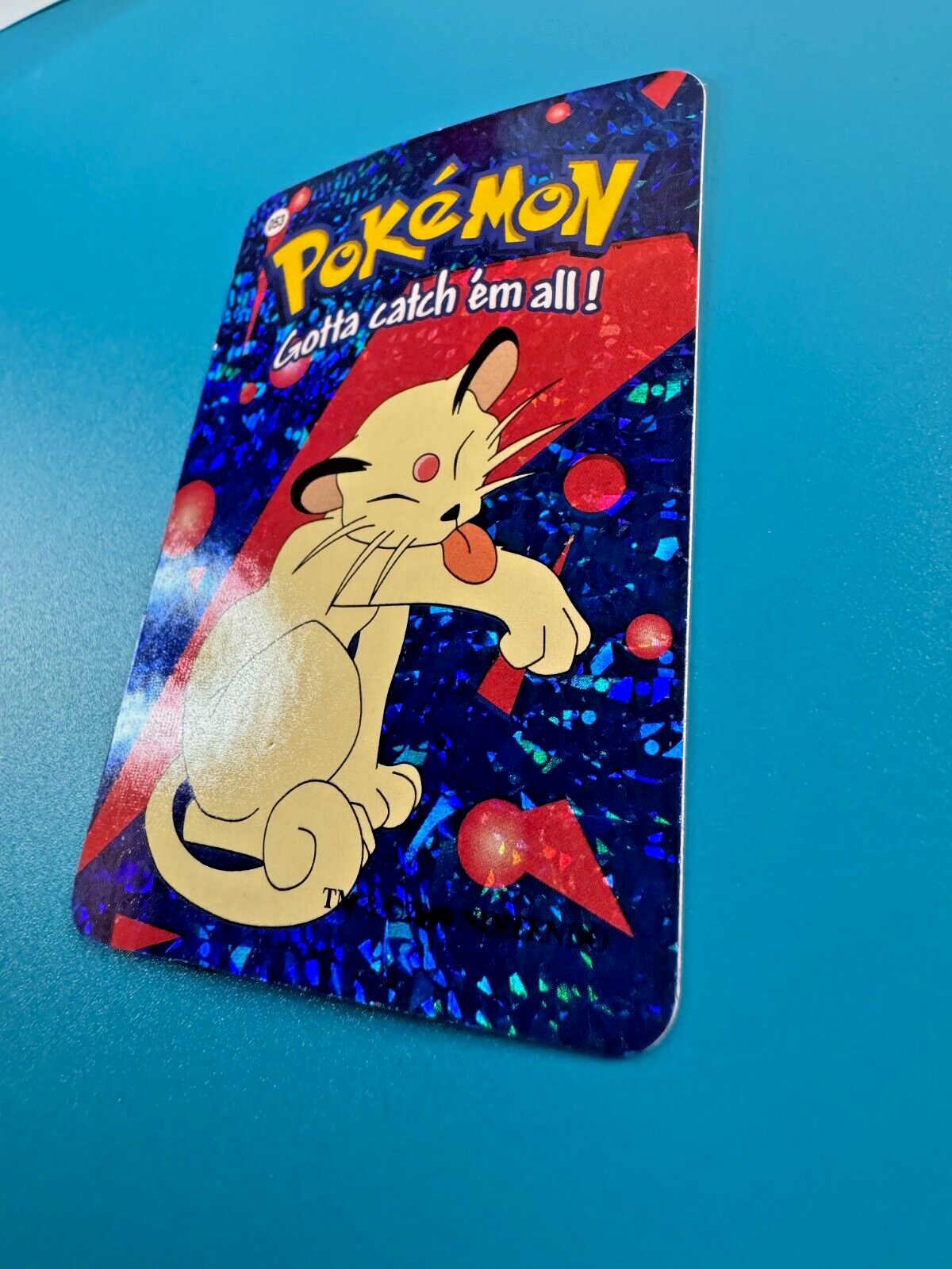 2000 Vintage Licensed Nintendo Pokemon Persian # 53 Holo Vending Prism Sticker!