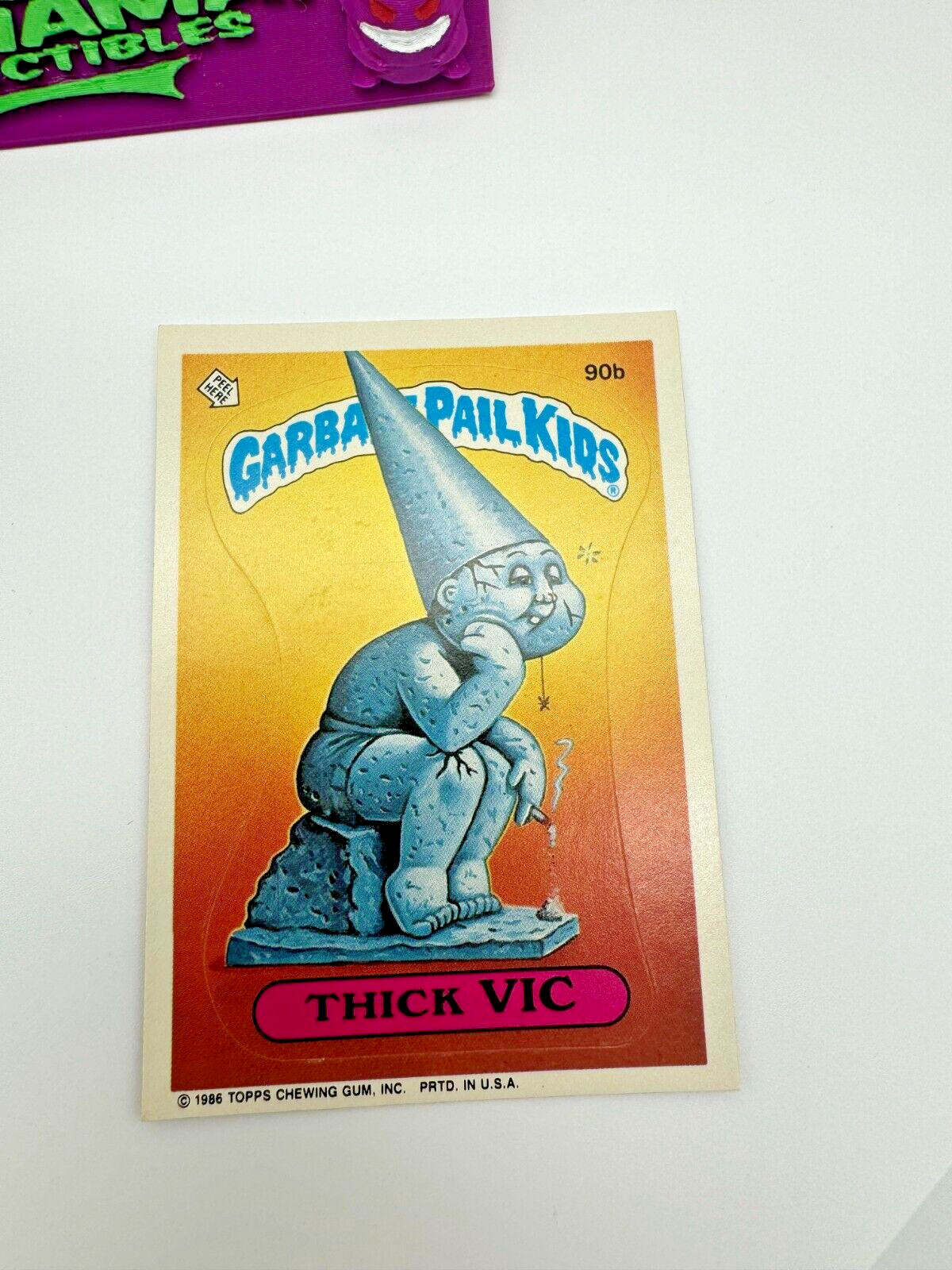 1986 Topps Garbage Pail Kids Series 3 THICK VIC # 90b GPK Sticker MADE IN USA