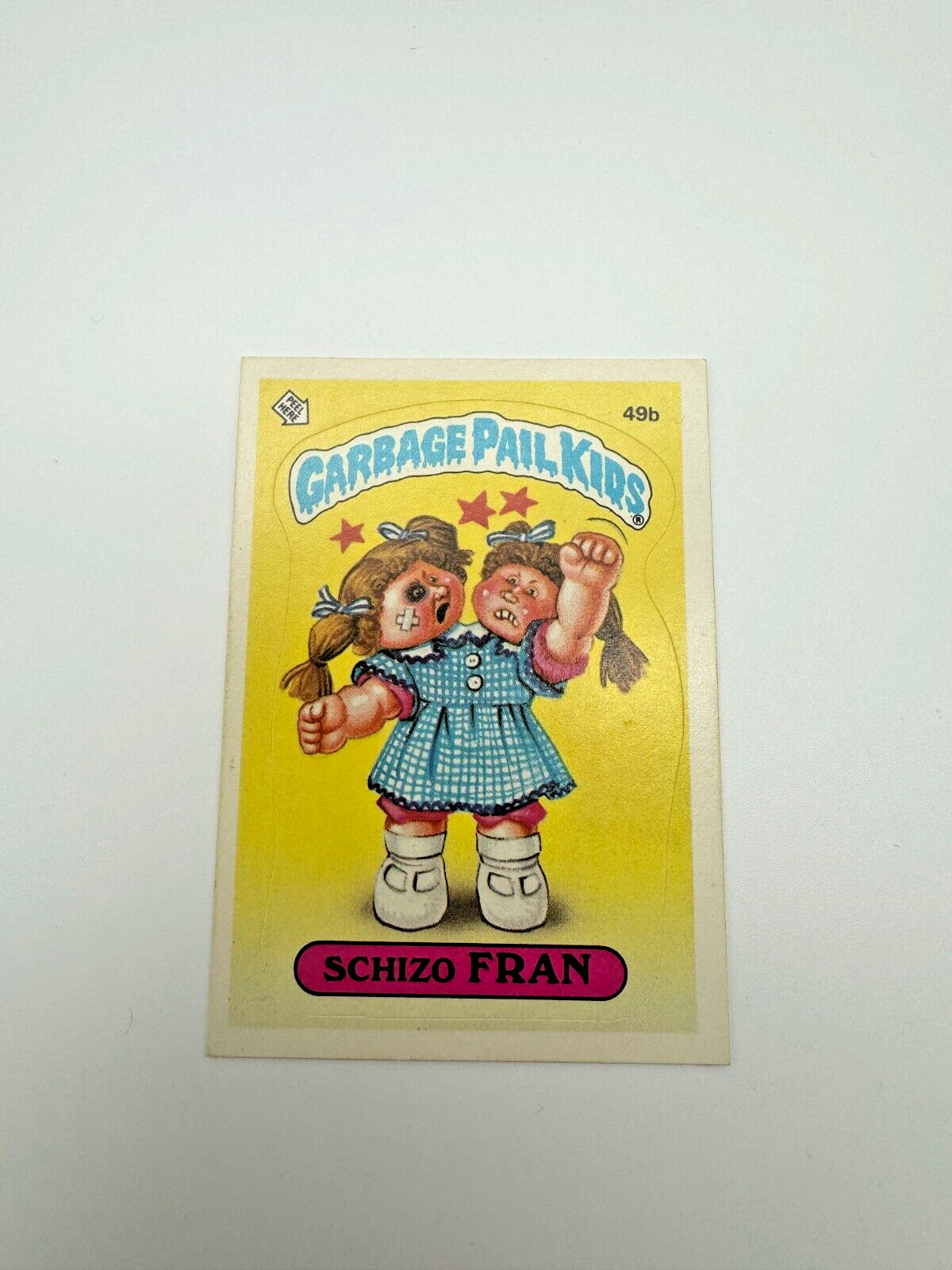 1985 Topps Garbage Pail Kids OS2 Series 2 Schizo Fran #49b GPK Trading Card