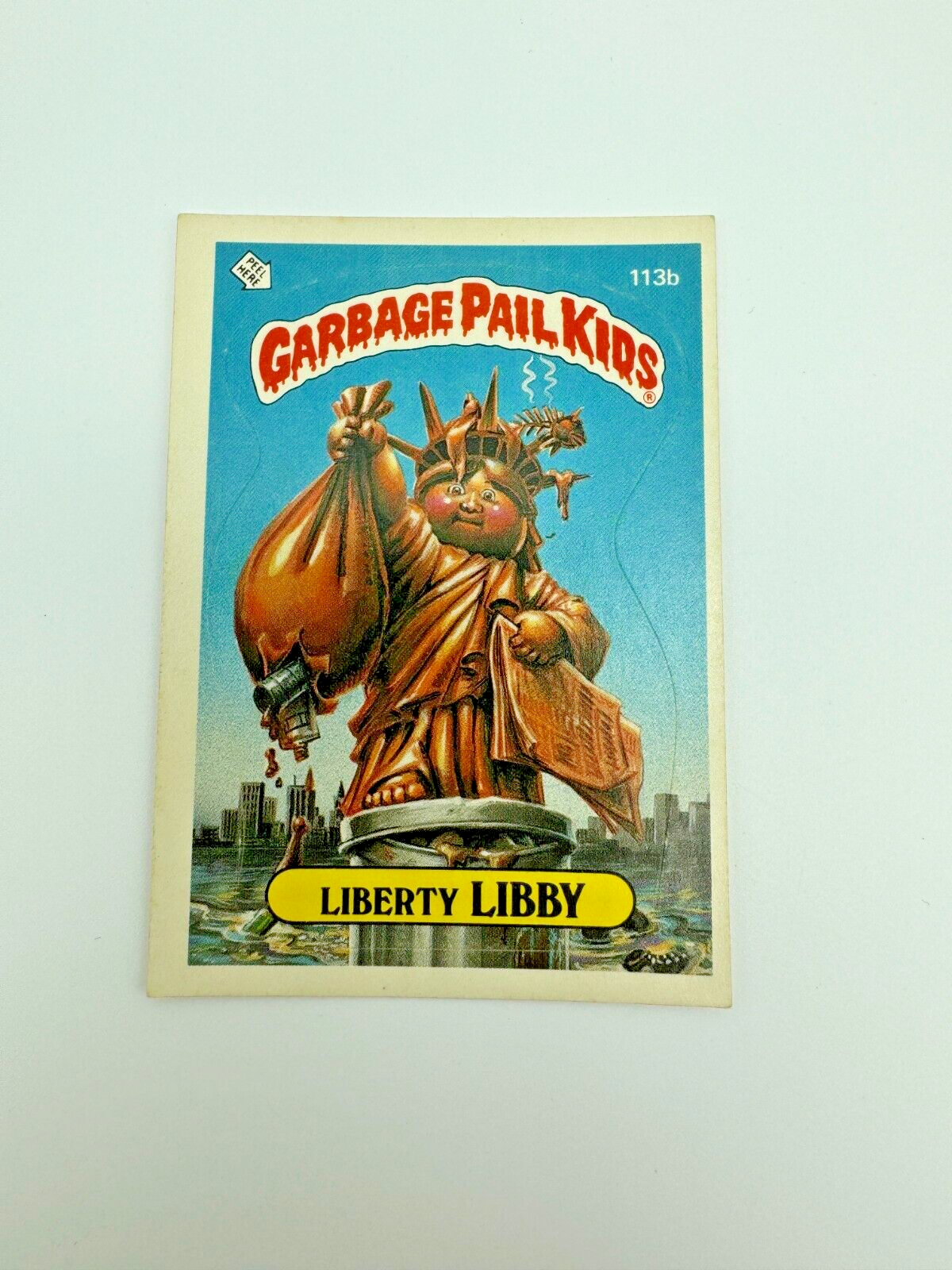 1986 Topps Garbage Pail Kids Series 3 Liberty Libby / Kid Brother # 113b GPK USA