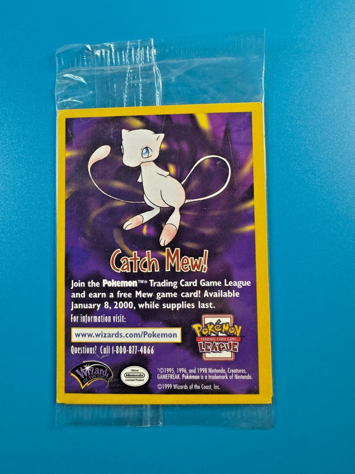 1999 SEALED "Catch Mew" Pokemon * Electabuzz * BLACK STAR PROMO Movie WB Stamp