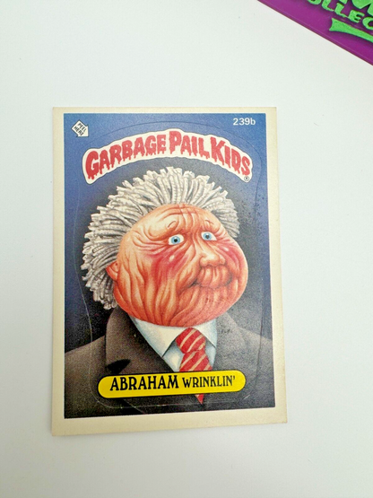 1986 Topps Garbage Pail Kids Series 6 Abraham Wrinklin' # 239b GPK Trading Card