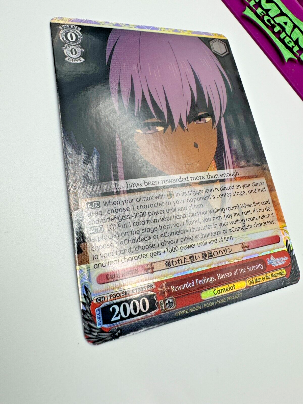 2022 Weiss Schwarz - Rewarded Feelings Hassan of the Serenity FGO/S87-E103 PR NM