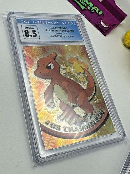 POP 1 - CGC 8.5 1999 Topps Pokemon TV CHARMELEON # 5 Mint 4th Print Silver Foil