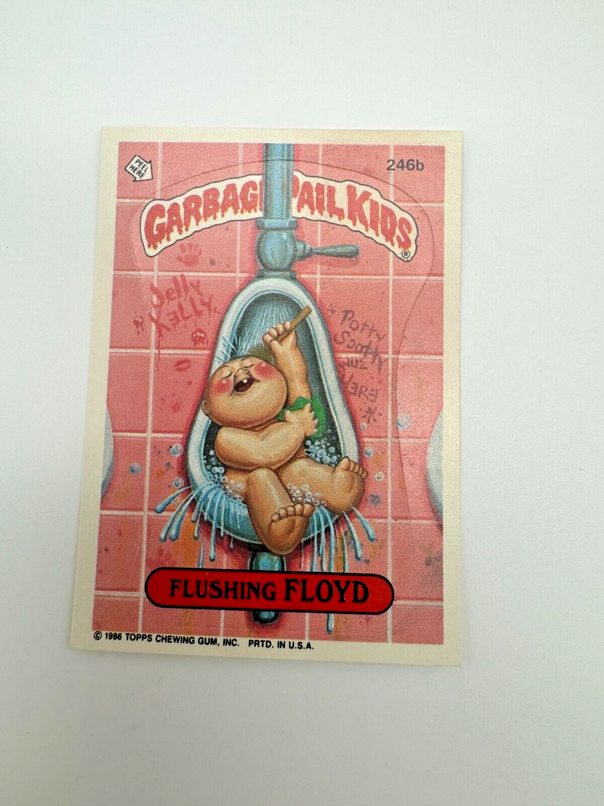 1986 Topps Garbage Pail Kids Series 6 Flushing Floyd # 246b GPK Trading Card