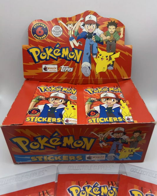 Topps Merlin Stickers Pokemon Factory Sealed Vintage 1999 1x Pack