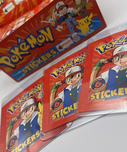 1999 Topps Merlin Stickers Pokemon Factory Sealed Vintage Packs